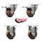 Service Caster 3.5 Inch High Temp Glass Filled Nylon Top Plate Caster Lock Brakes 2 Rigid, 2PK SCC-TTL20S3514-GFNSHT-2-R-2 - alternate 4